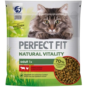 650g Natural Vitality Adult 1+ boeuf, poulet Perfect Fit - Croquettes pour chat pas cher