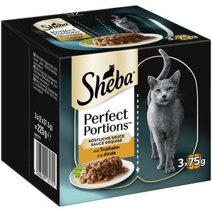 Sheba Perfect Portions 6 x 37,5 g pour chat - Sauce exquise - dinde pas cher