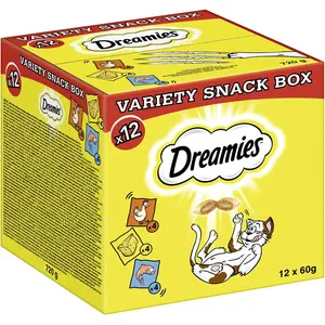 Comparateur de prix : Dreamies 12x60g Catisfactions Variety Snack Box - Friandises pour chat