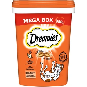 Dreamies 350g Mega Tub Catisfactions poulet - Friandises pour chat pas cher