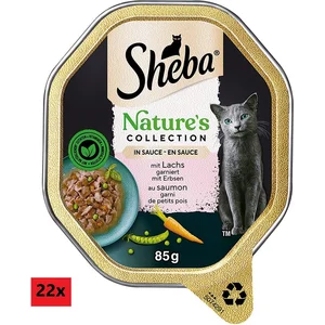 44x85g Sheba Nature's Collection in Sauce saumon - Pâtée pour chat pas cher