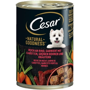 6x400g Cesar Natural Goodness boeuf - Pâtée pour chien pas cher