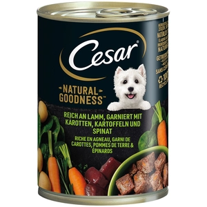 6x400g Cesar Natural Goodness agneau - Pâtée pour chien pas cher