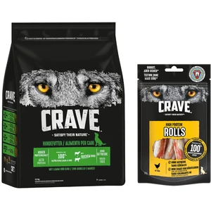 2,8kg Adult agneau, boeuf Crave croquettes pour chien + 8x50g poulet Crave Friandises : -15 % ! pas cher