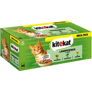 Mégapack de sachets pour chat Kitekat 48 x 85 g - recettes de campagne pas cher