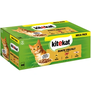 Mégapack de sachets pour chat Kitekat 48 x 85 g - farandole de couleurs pas cher