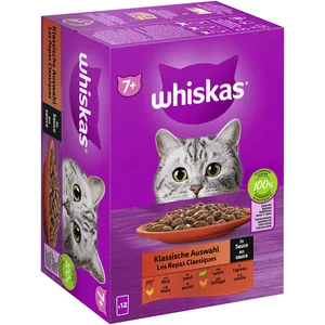 Mégapack Whiskas 7+ Senior 48 x 85 g pour chat - Sélection classique en sauce pas cher