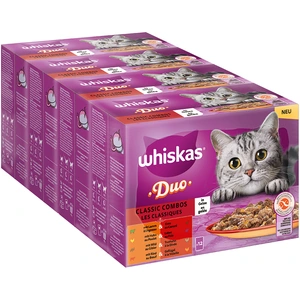 Comparateur de prix : WHISKAS Duo de sachets de nourriture humide, Classic Combo en gelée, 12 x 85 g