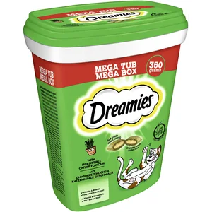 Dreamies Mega Tub Catisfactions pour chat - herbe à chat 350 g pas cher