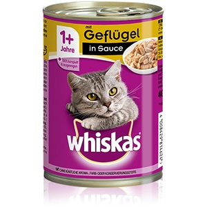 Whiskas 12x400g Whiskas Adult 1+ volaille en sauce - Pâtée pour chat pas cher