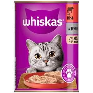 Whiskas Whiskas Adult 1+ 12 x 400 g pour chat - terrine de boeuf pas cher