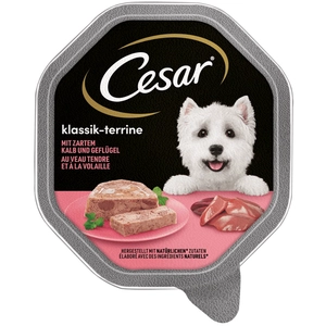 Mégapack Cesar 14 x 150 g pour chien - Terrine Classique veau, volaille pas cher