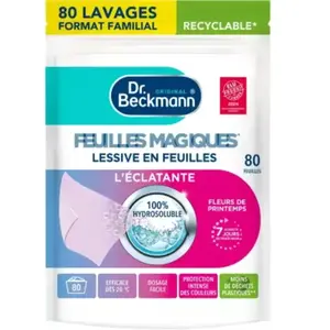 Dr. Beckmann Feuilles Magiques - Lessive en Feuilles - L'Eclatante x80 Lavages pas cher