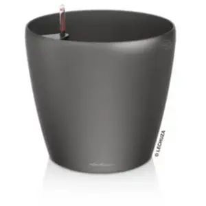 Pot de fleur LECHUZA Classico Premium 70 - kit complet, anthracite métallisé pas cher