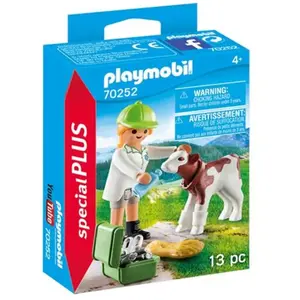 PLAYMOBIL SpecialPlus 70252 Vétérinaire et veau pas cher