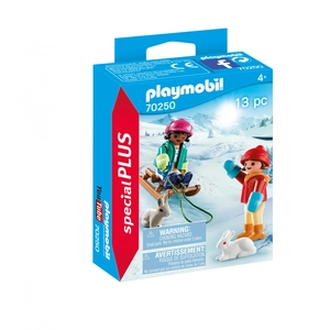 PLAYMOBIL SpecialPlus 70250 Enfants avec luge pas cher