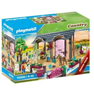 PLAYMOBIL Country - Rijlessen Met Paardenboxen - 70995 pas cher