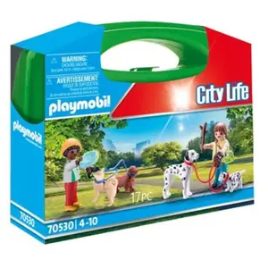 Playmobil La maison traditionnelle 70530 Valisette Enfants et chiens pas cher