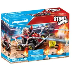 Playmobil Stuntshow 70554 Stuntshow Véhicule et pompier pas cher
