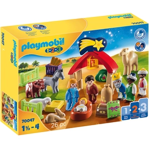Playmobil Playmobil 123 70047 - Animaux Et Mangeoire pas cher