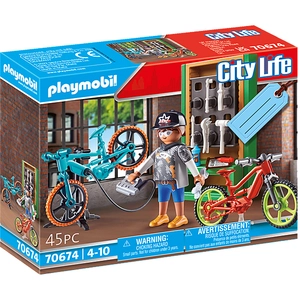 Playmobil City Life 70674 Set cadeau Atelier réparation de vélos pas cher