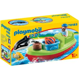 Comparateur de prix : Playmobil 1.2.3 70183 Bateau et pêcheur