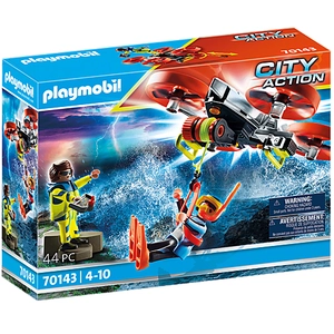Playmobil City Action 70143 Sea Rescue: Diver Rescue with Drone, for Ages 4+ pas cher