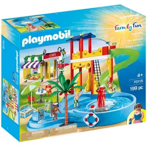 Playmobil Playmobil Family Fun 70115 - Parc Aquatique Et Café pas cher