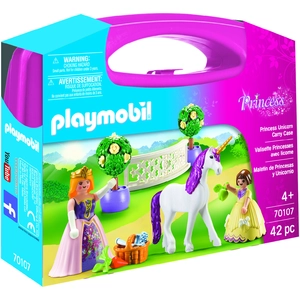 PLAYMOBIL 70107 Valisette Princesses avec licorne, 44 pièces, Dès 4 ans pas cher