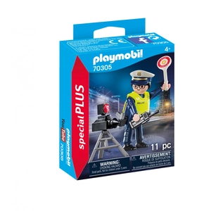 Playmobil Les policiers 70305 Policier avec radar de vitesse pas cher