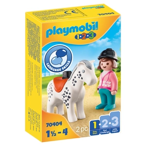 Comparateur de prix : PLAYMOBIL - 70404 - PLAYMOBIL 1.2.3 - Cavalière avec cheval