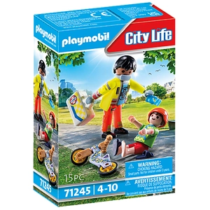 Comparateur de prix : Playmobil City Life 71245 Secouriste avec blessé