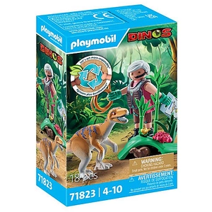 Playmobil Dinos 71823 Vélociraptor et explorateur avec lasso pas cher