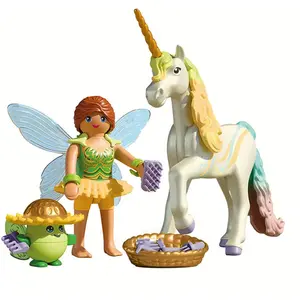 Playmobil Licorne Fleur Arc-En-Ciel Avec Fee (71840) pas cher
