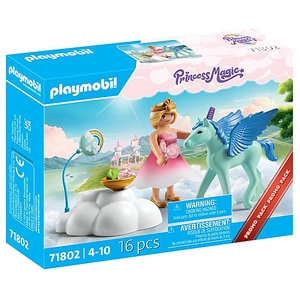 PLAYMOBIL 71802 Princesse et poulain ailé avec nuage pas cher