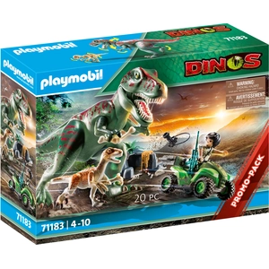 PLAYMOBIL - Dinos - Explorateur avec quad et tyrannosaure pas cher