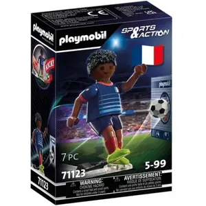 PLAYMOBIL - 71123 - Joueur de football Français - Sport & Action pas cher