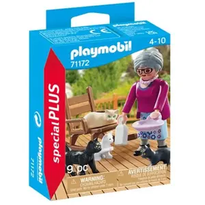 Playmobil Special Plus 71172 Grand-mère avec chats pas cher