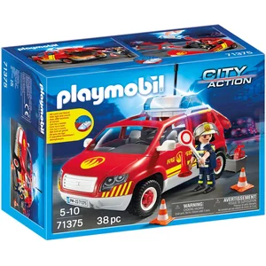 PLAYMOBIL® Brandmeisterfahrzeug mit Licht und Sound - P-71375 pas cher