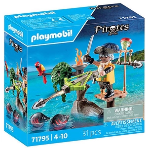 Playmobil Pirates 71795 Pirate avec arbalète et poissons à viser pas cher