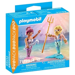 Playmobil Duo Pack 71799 Sirène et Triton avec sceptre et trident pas cher