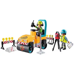 Playmobil Figurine De Travaux Routiers pas cher