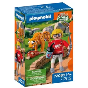 Playmobil 72089 Zoo: Tiger und Besucher pas cher
