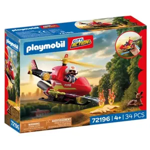 Playmobil Feuerwehr-Helikopter pas cher
