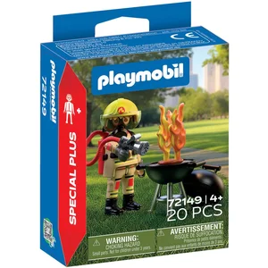 Playmobil Feuerwehrmann mit Brandherd (Playmobil City Action) pas cher