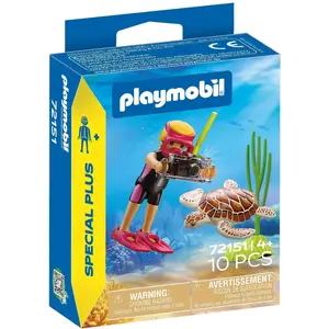 Playmobil Special Plus 72151 - Plongeuse avec une tortue