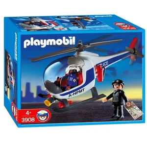 Playmobil 3908 - Policiers D`Intervention Hélicoptère pas cher