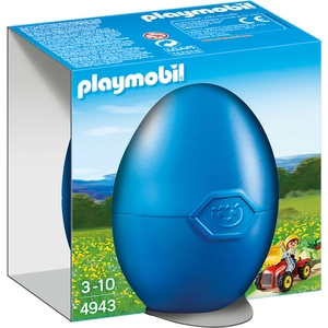 Playmobil Les Oeufs de Pâques 4943 Enfant avec tracteur et remorque