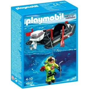 Comparateur de prix : Playmobil 4910 Bateau pneumatique avec scaphandrier