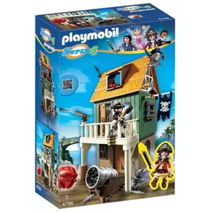 Playmobil Super4 4796 Fort Des Pirates Camouflé avec Ruby pas cher